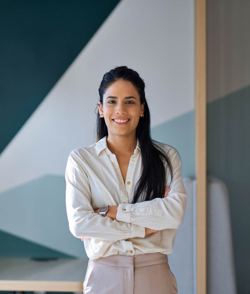 intelligent woman smiling