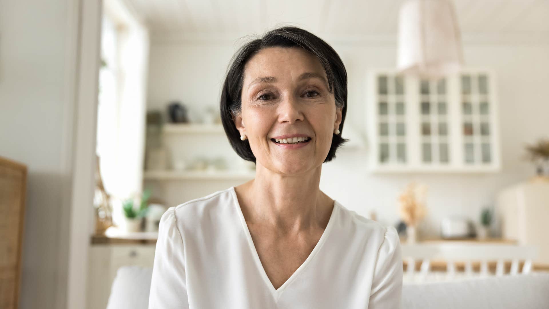 older woman who isn't buying lots of home decor