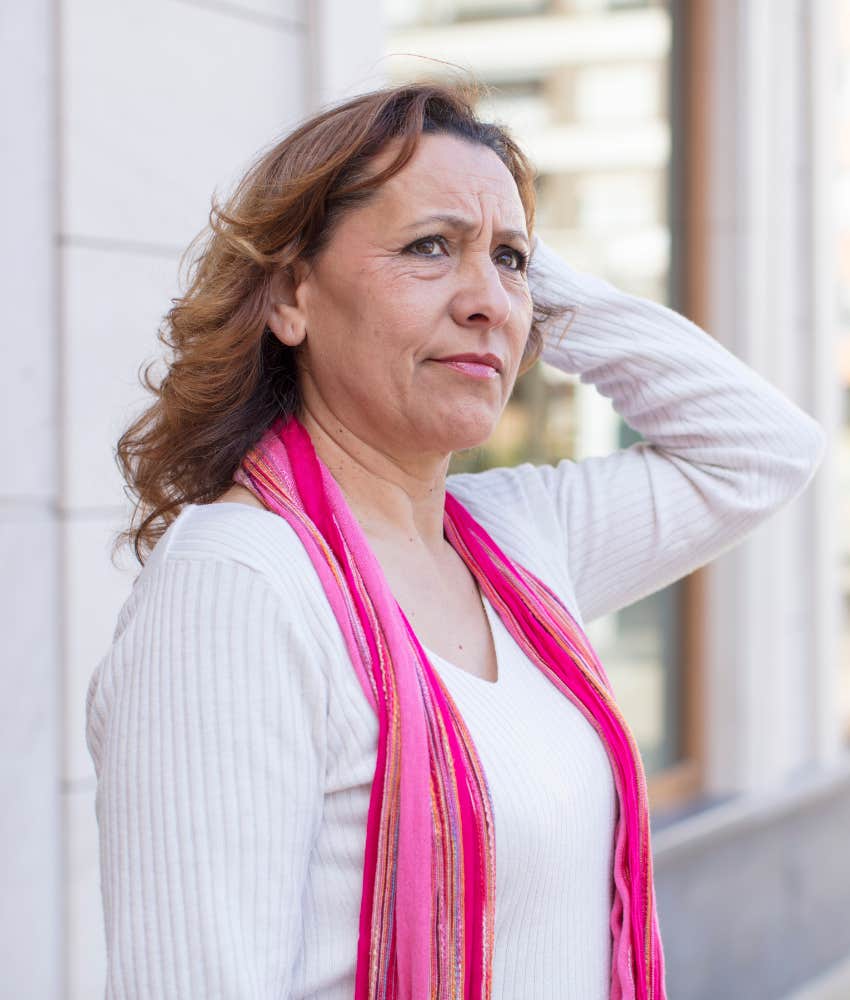 Woman experiencing jamais vu the opposite of déjà vu