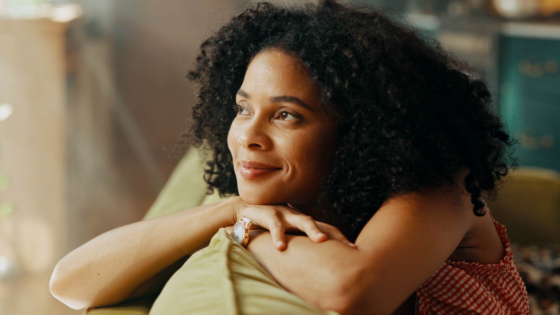 happy woman resting without feeling guilty