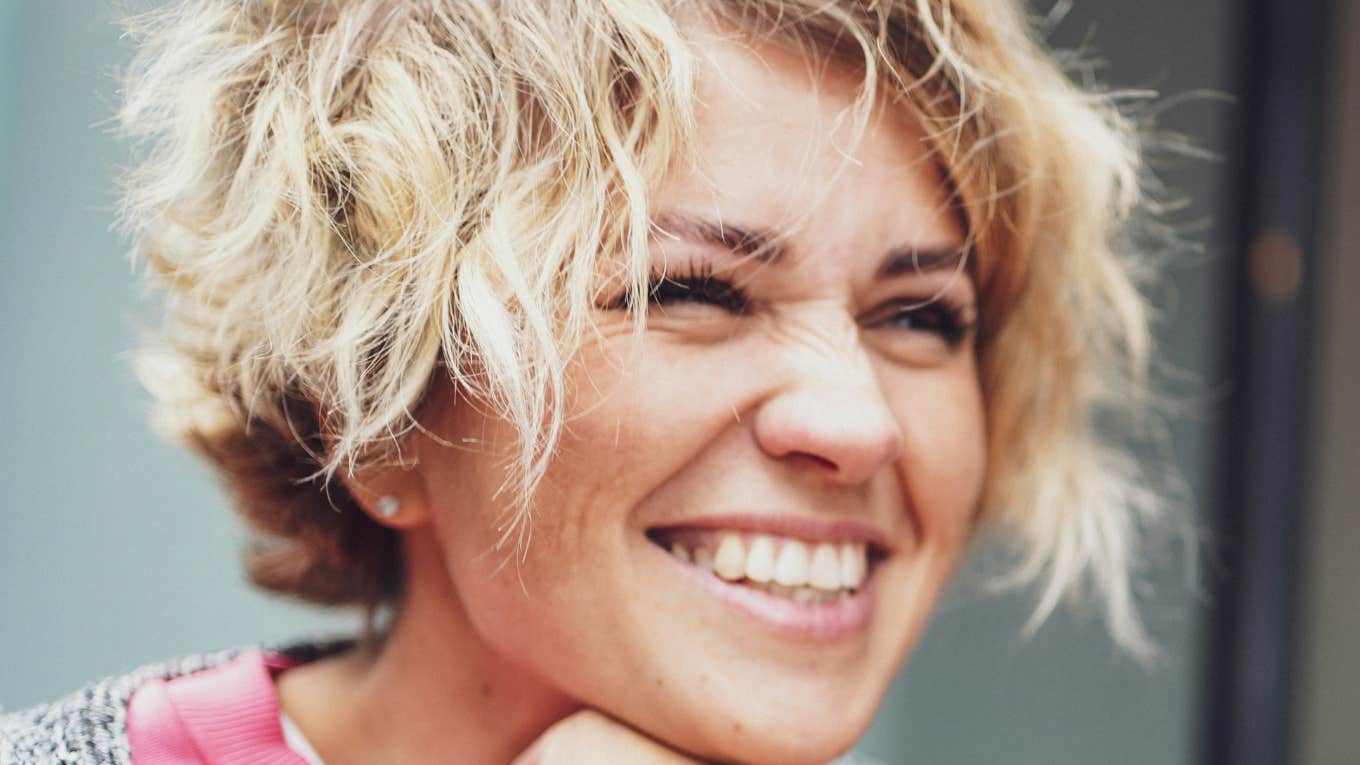 Woman is living well and happy.