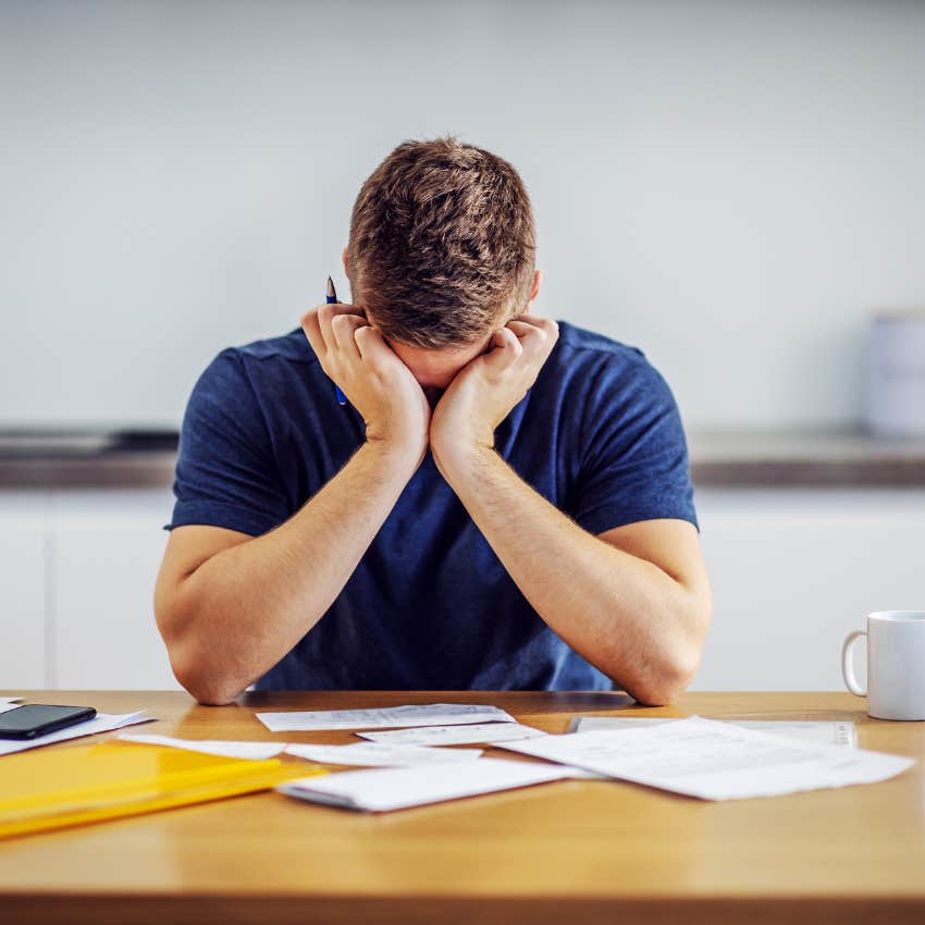 man who spends the bulk of his income on rent