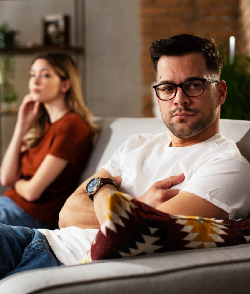 Couple in counseling showing signs of trouble with their chemistry