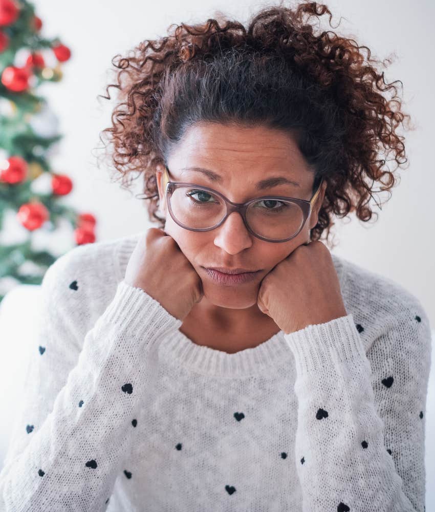 Serious person clears thinking to survive holidays