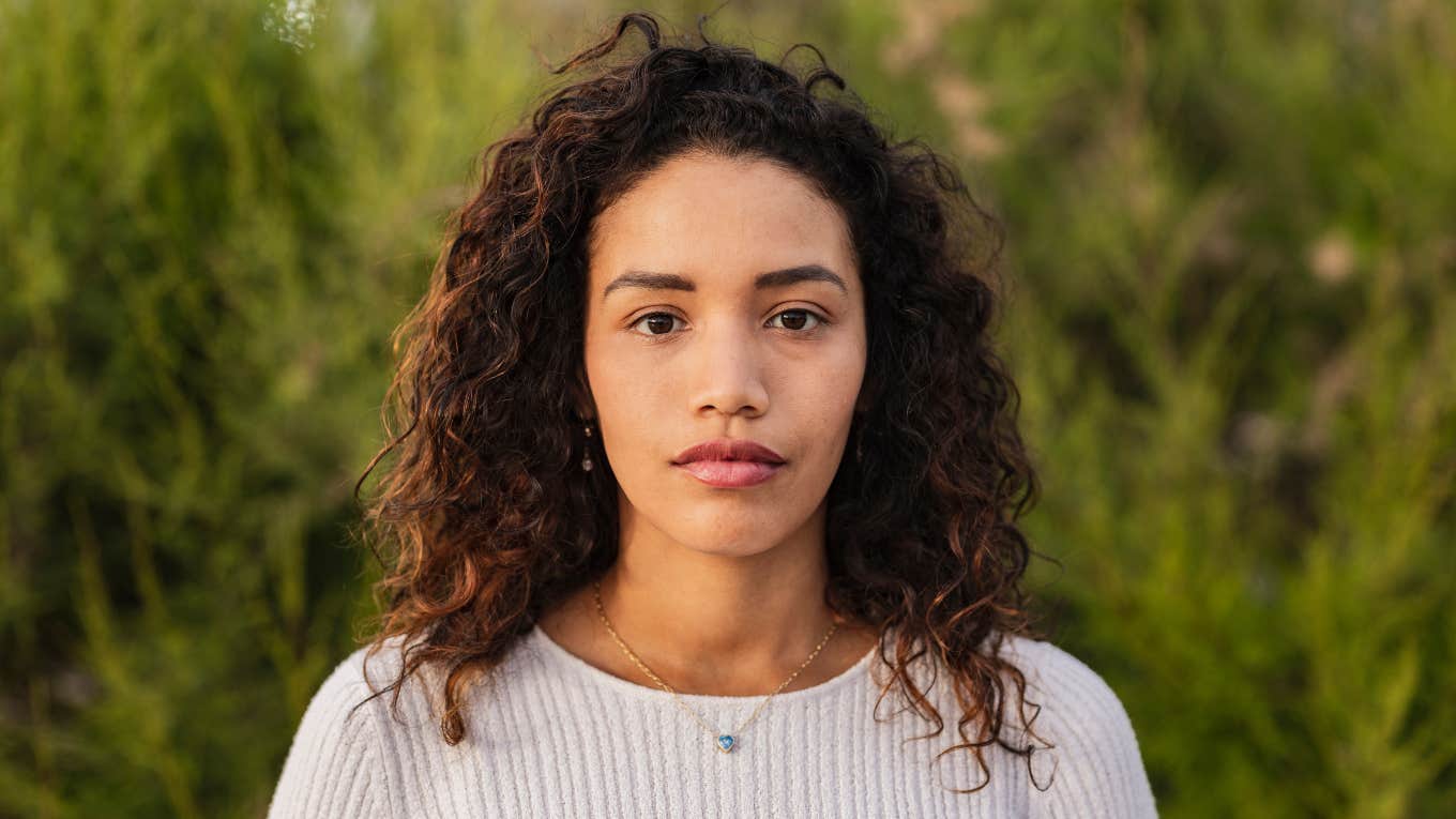 serious millennial woman