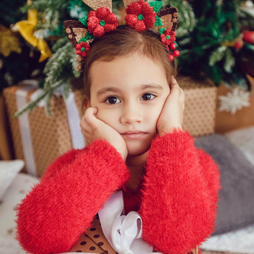 Little girl upset after her mom told her the truth about Santa