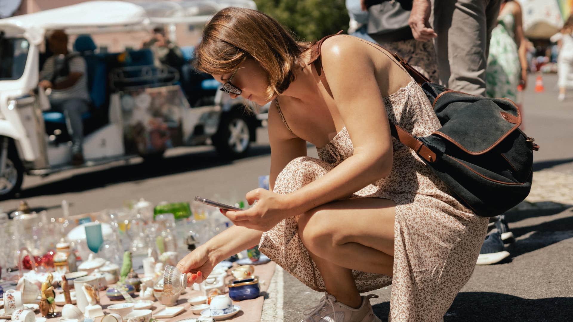 mom repurposes, thrifts, or gets creative with what she has as a hobby 