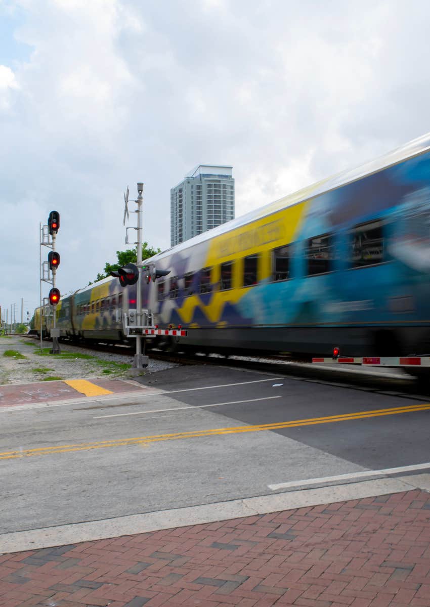 Brightline train in Miami