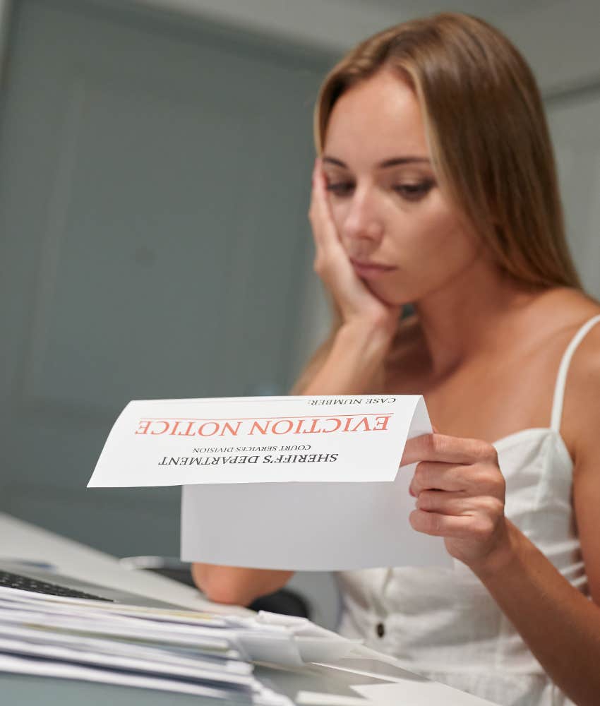 Woman who can't afford a minimum quality of life getting evicted