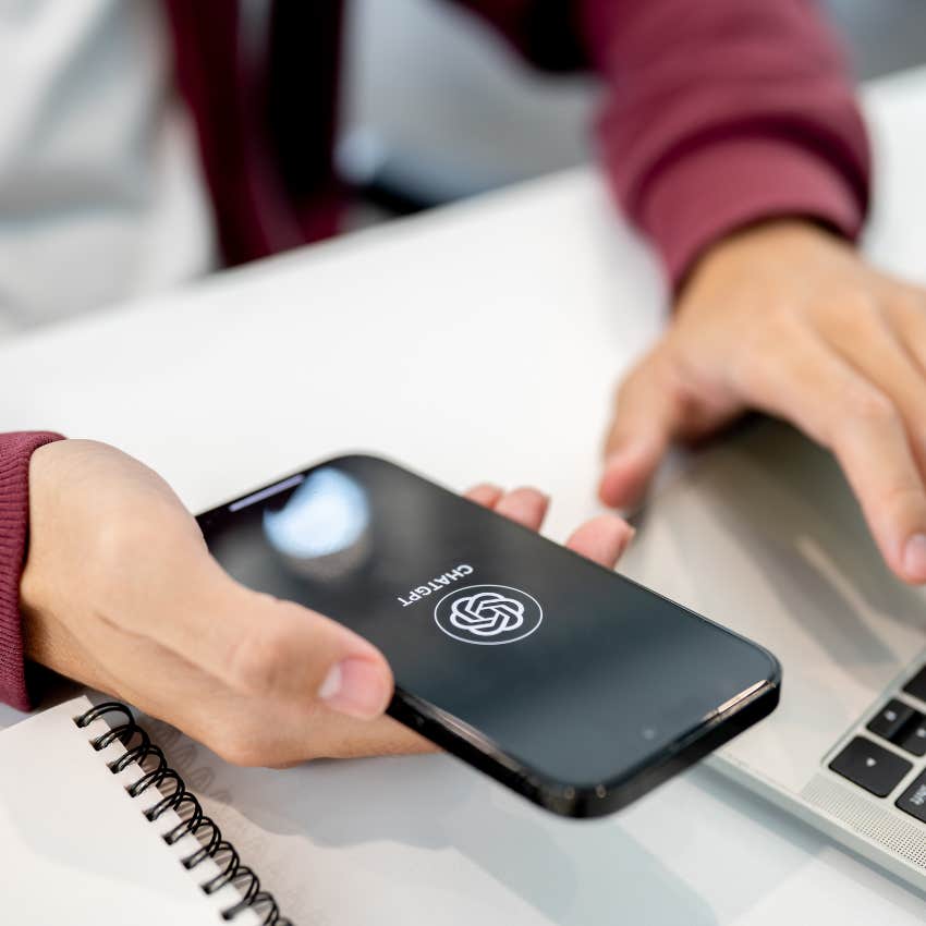 Student using AI to complete schoolwork