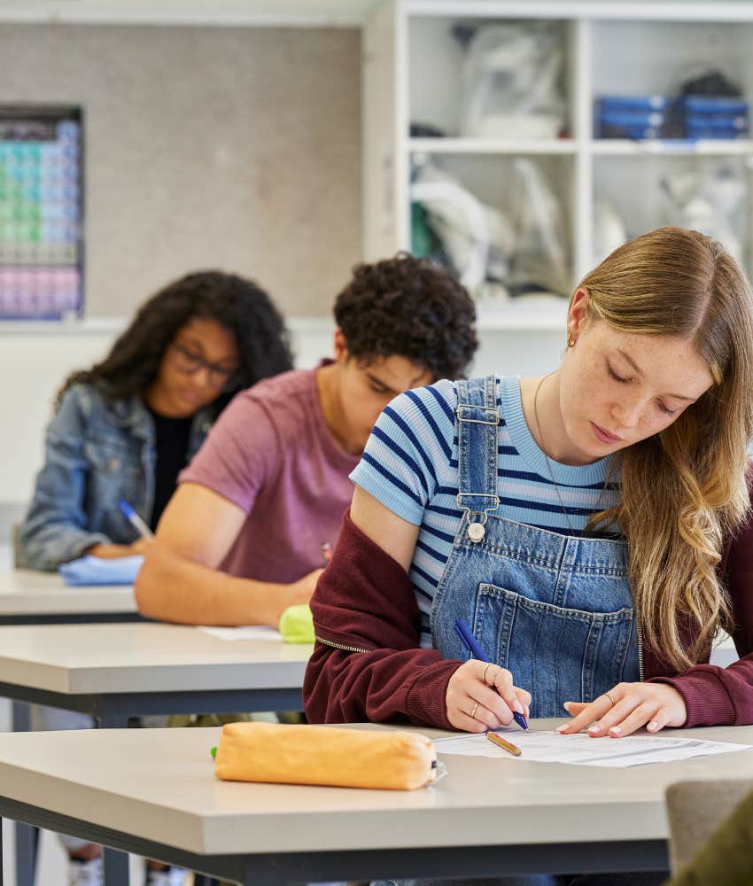 students taking standardized test