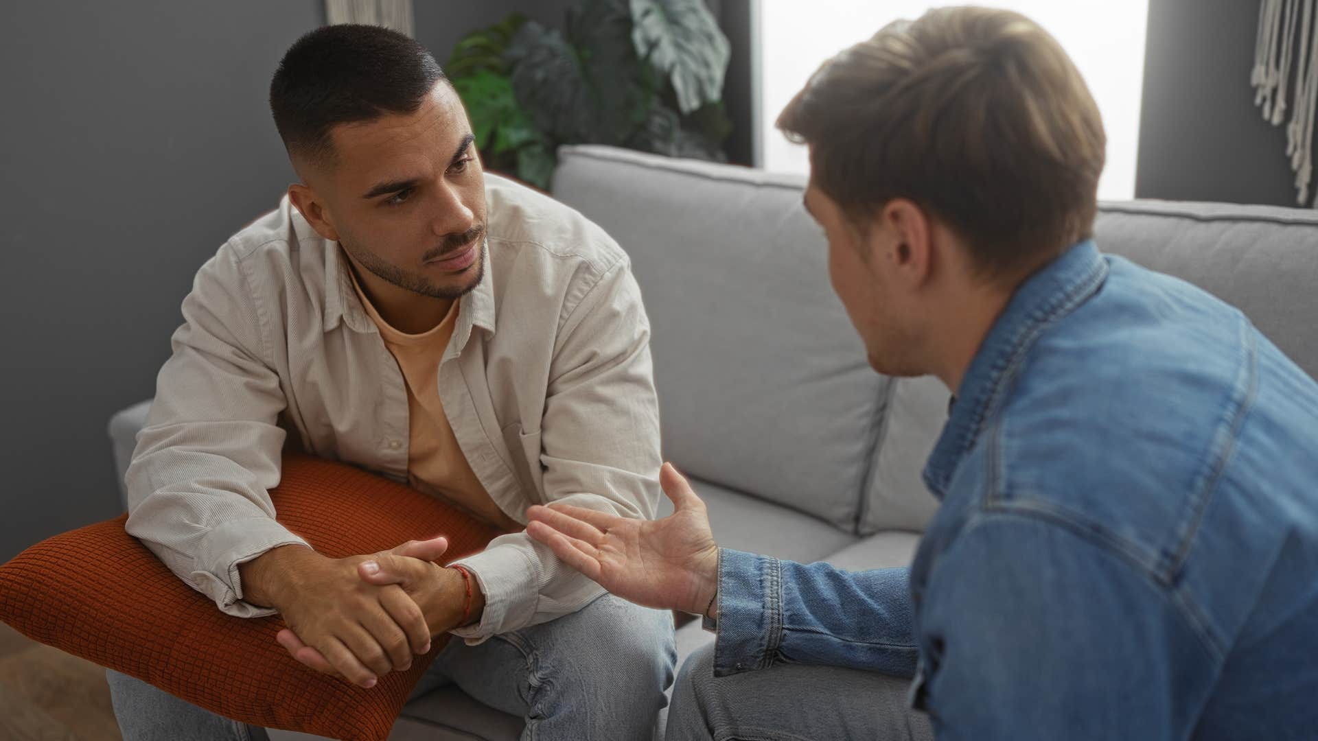 men who care deeply about how they're perceived by others talking