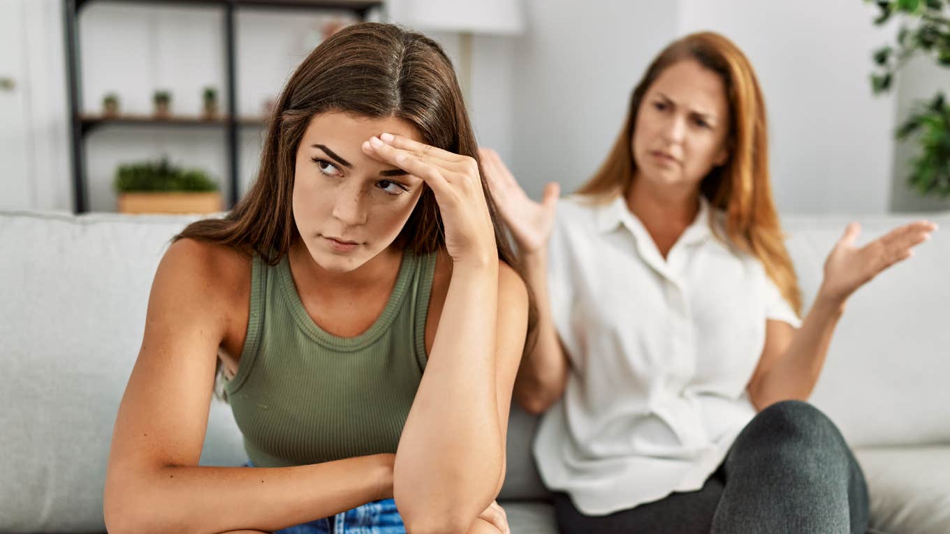 mom emotionally exhausting her adult daughter