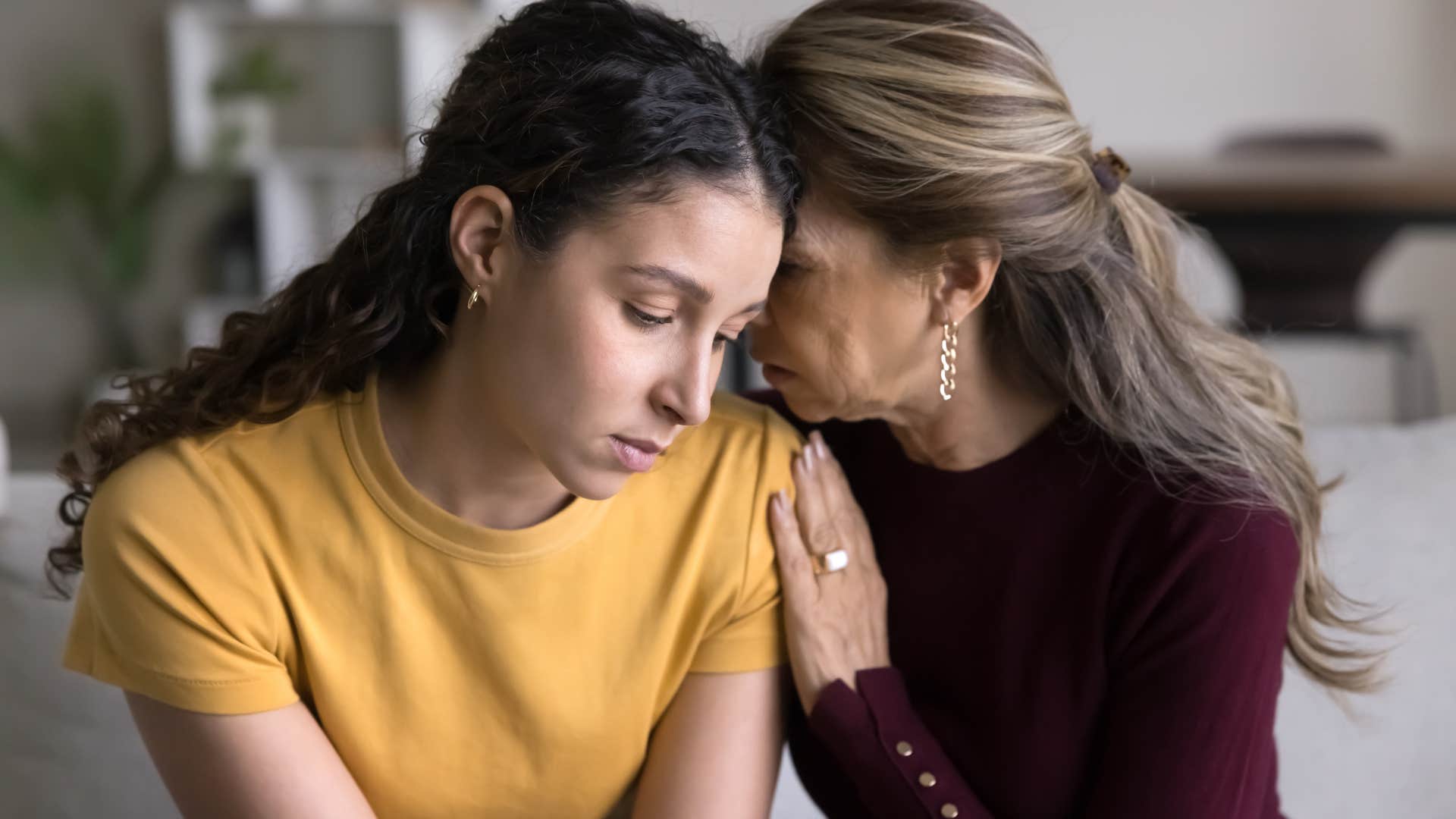 mom telling exhausted adult daughter I know what's best for you