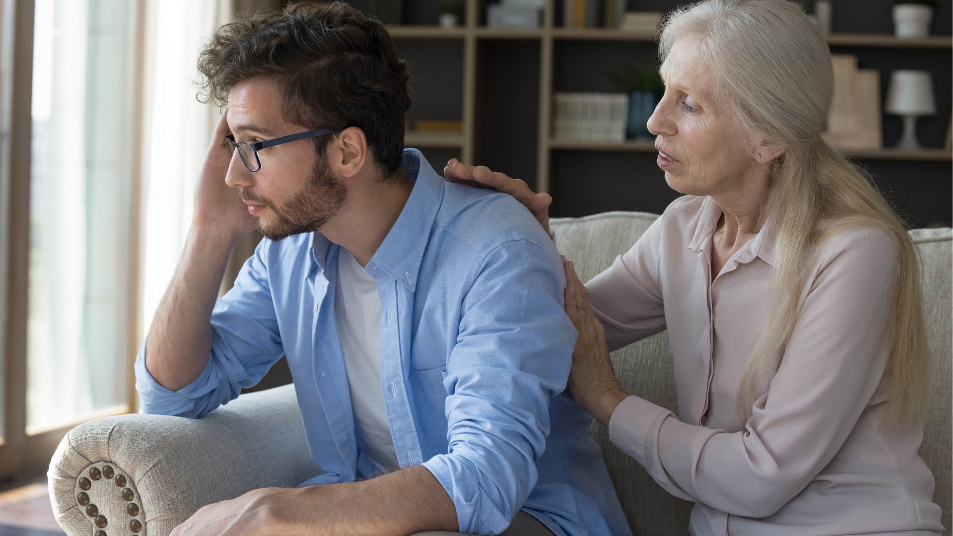 mom telling stressed son this wouldn't have happened if you listened to me