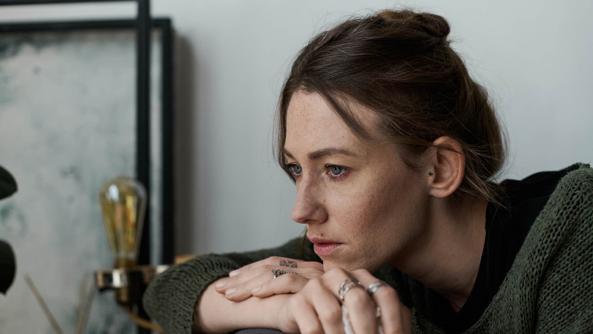 upset woman thinking as shes scared of change