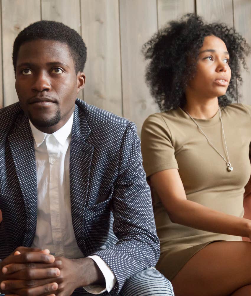 Couple in relationship don't communicate