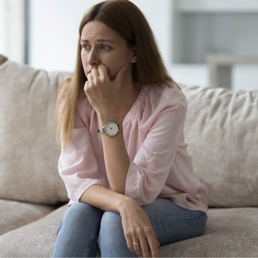 woman who freezes at making big decisions because she has a fear of change