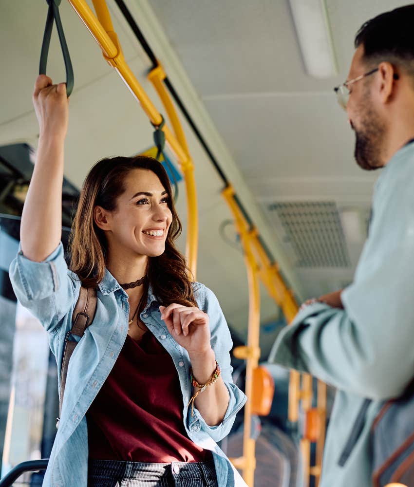 Person lets themselves talk to stranger showing vulnerability in new beggining