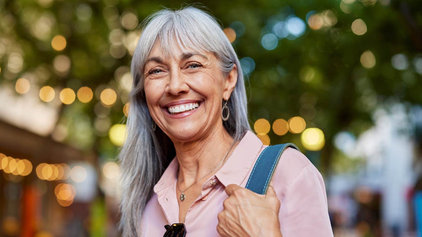smiling older woman with honest, old-school principles