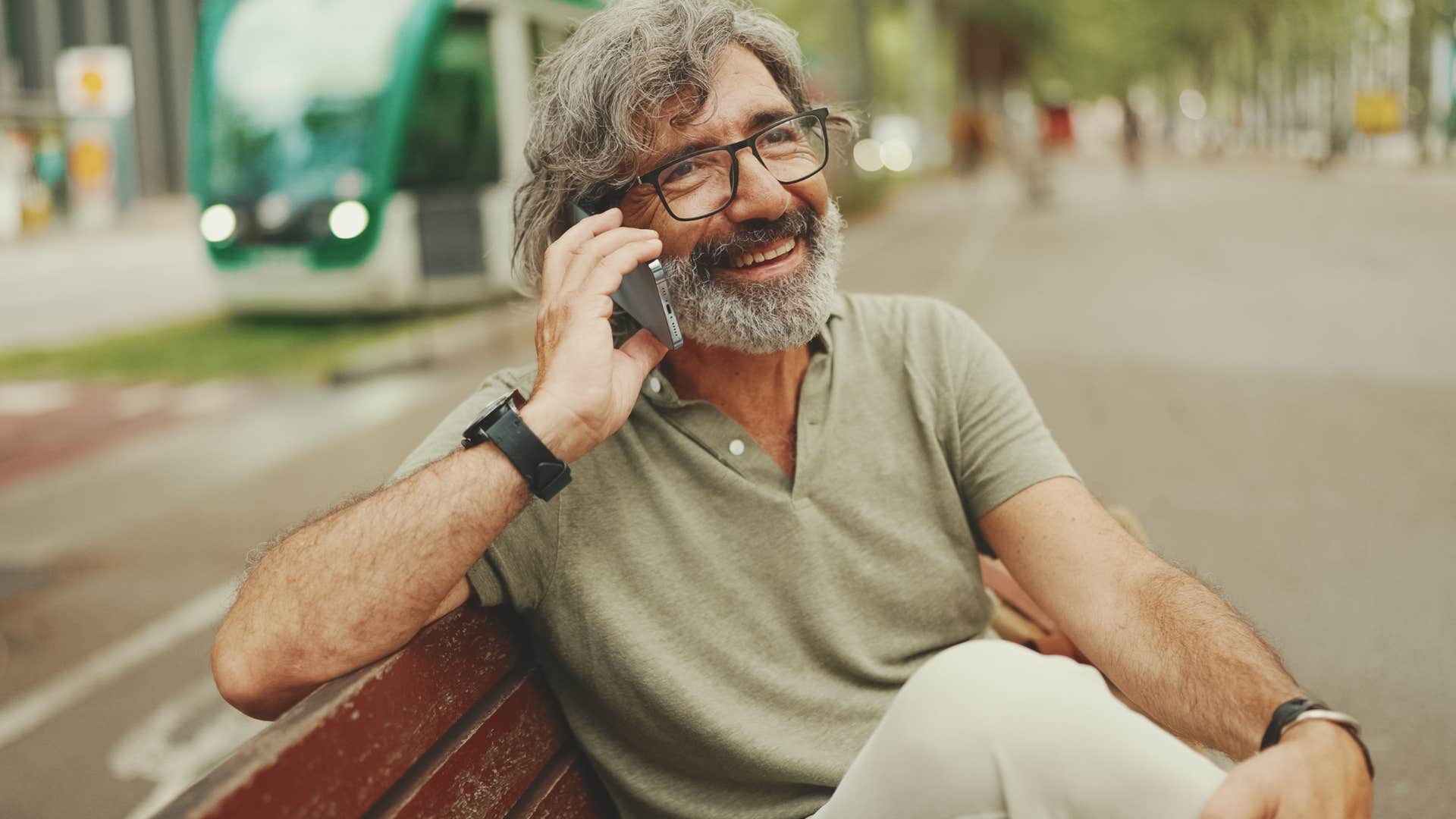 man who seeks belonging talking on the phone