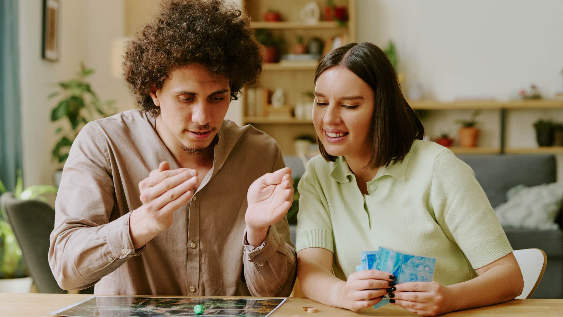 couple playing strategy games together