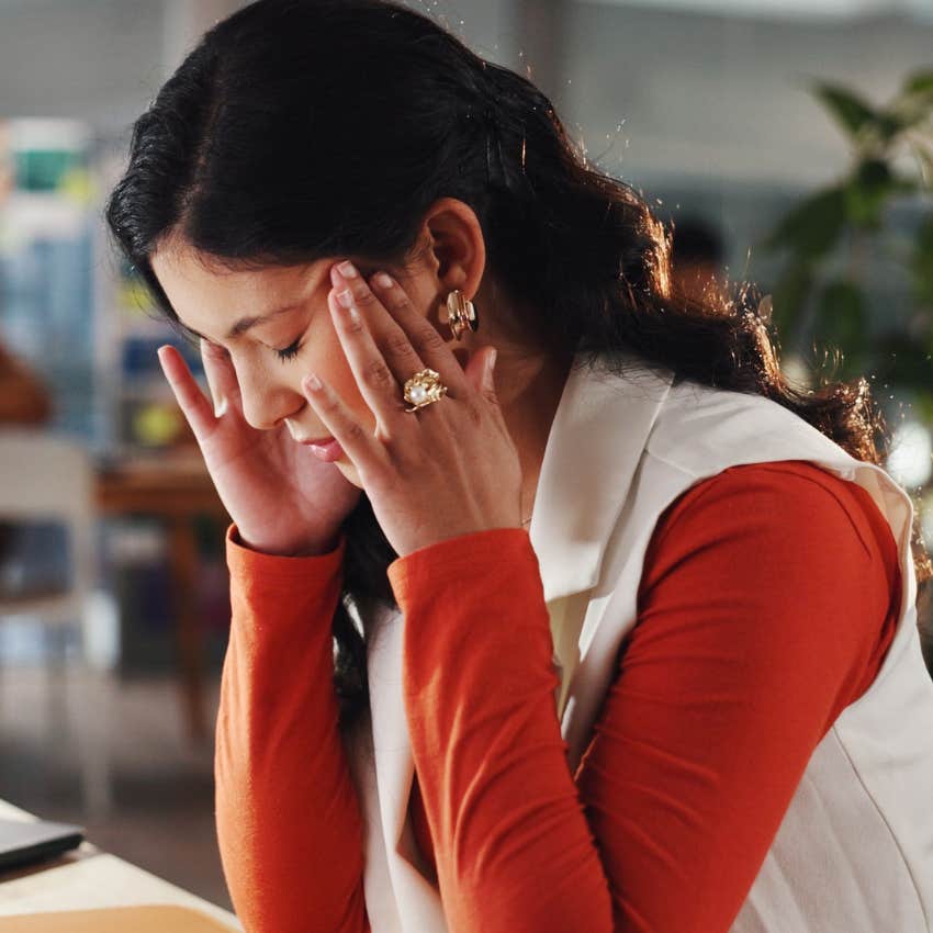 stressed woman who overscheduled herself