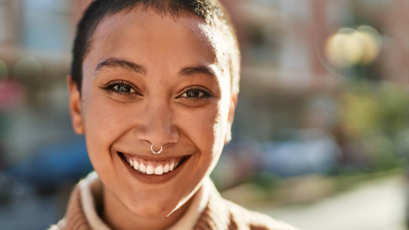 kindhearted woman smiling 