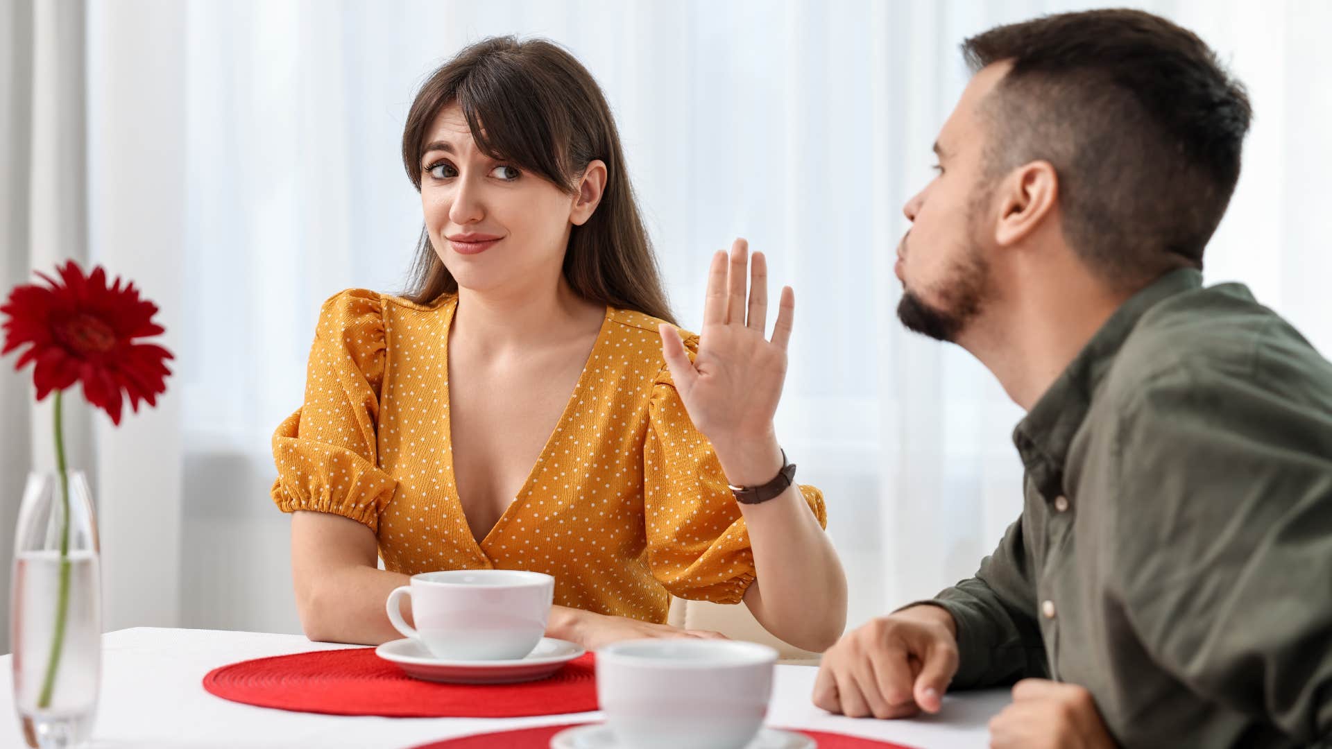 man with sociopathic tendencies who blends in well as he love bombs woman