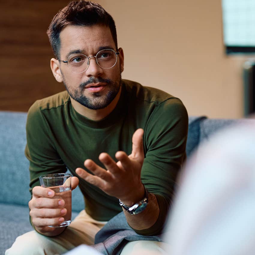 Man saying "I could do that if I wanted to" to a peer.