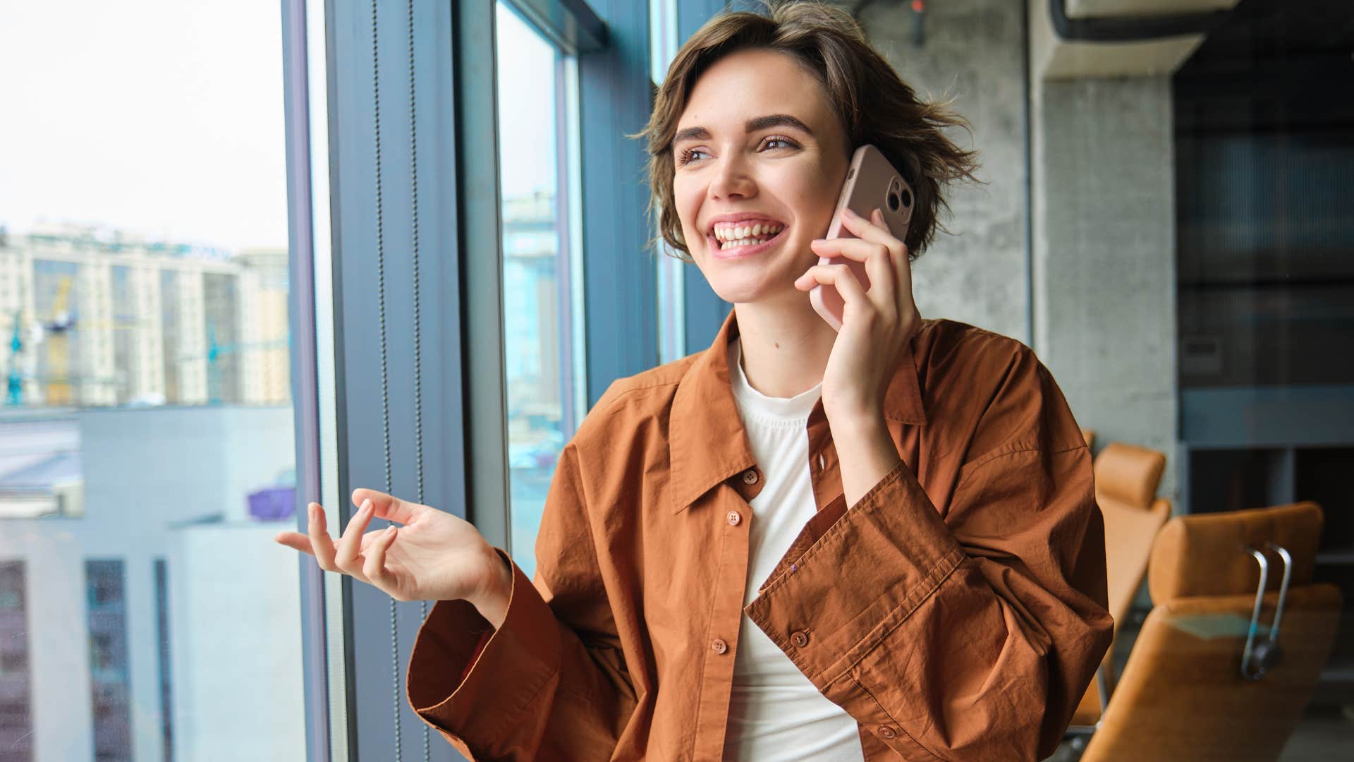 privileged woman on the phone saying yolo