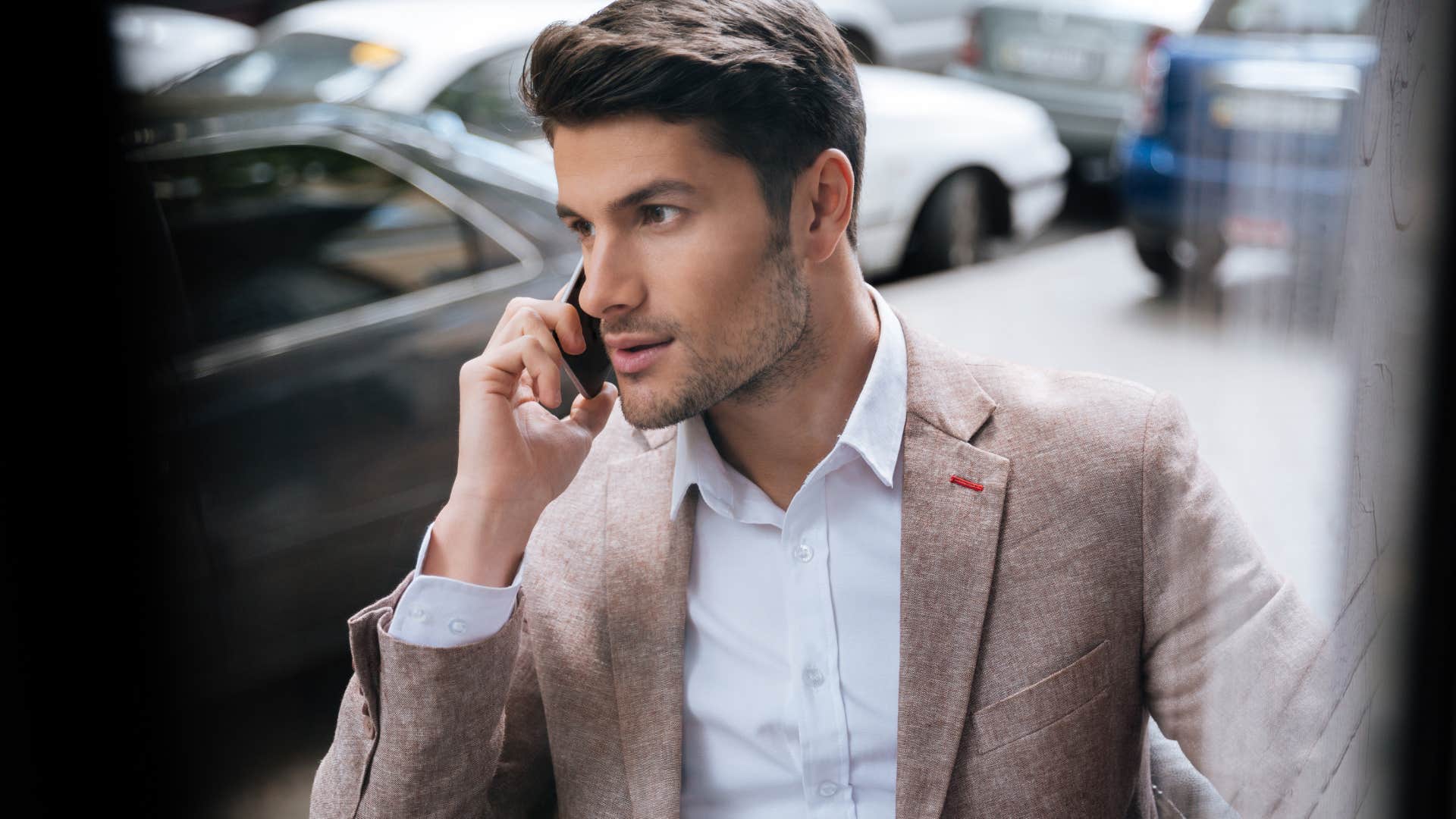 upper class man on the phone saying you're no fun