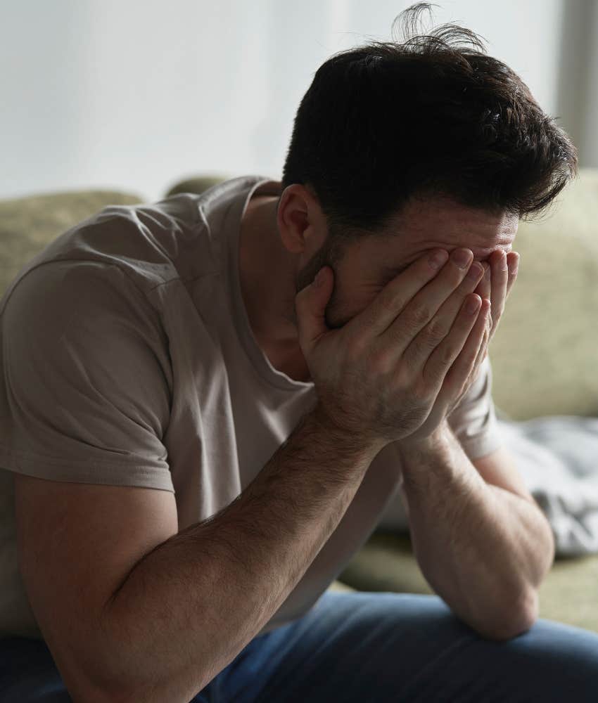 man experiencing psychopathic behaviors