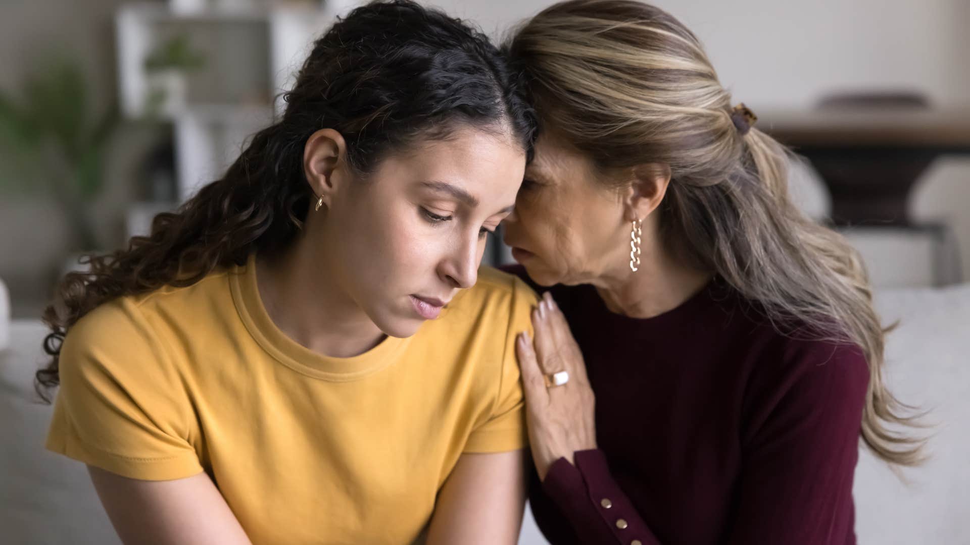 woman with her mom who has impossible expectations