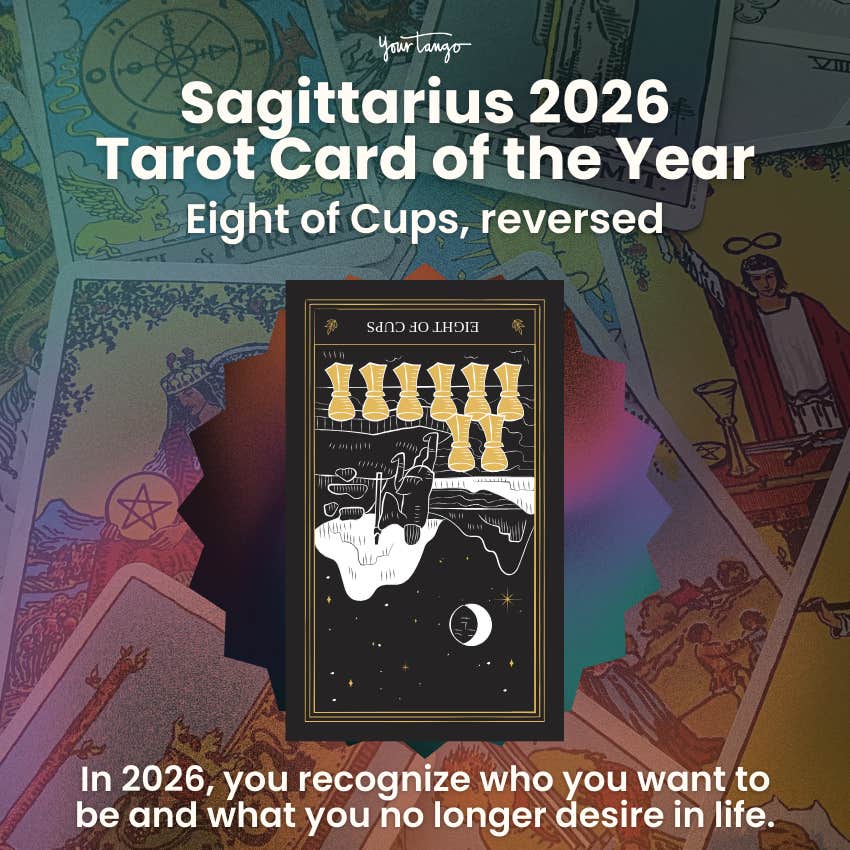 sagittarius tarot horoscope card year eight cups reversed
