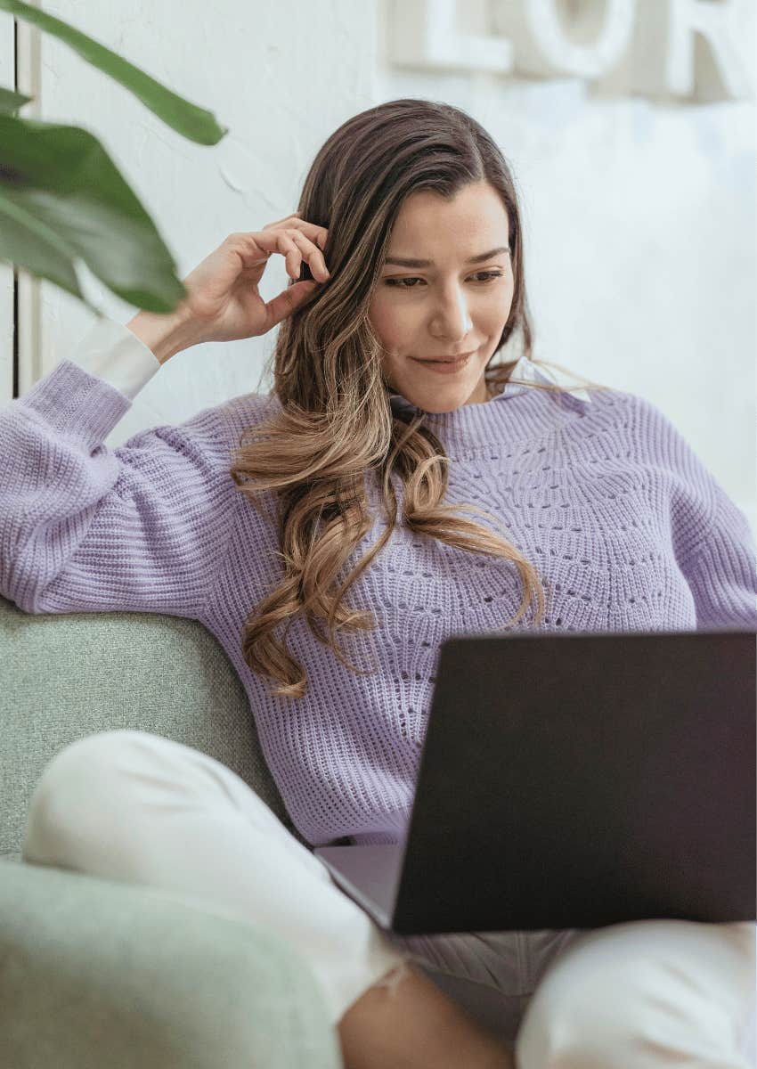 satisfied woman knowing who she wants to be