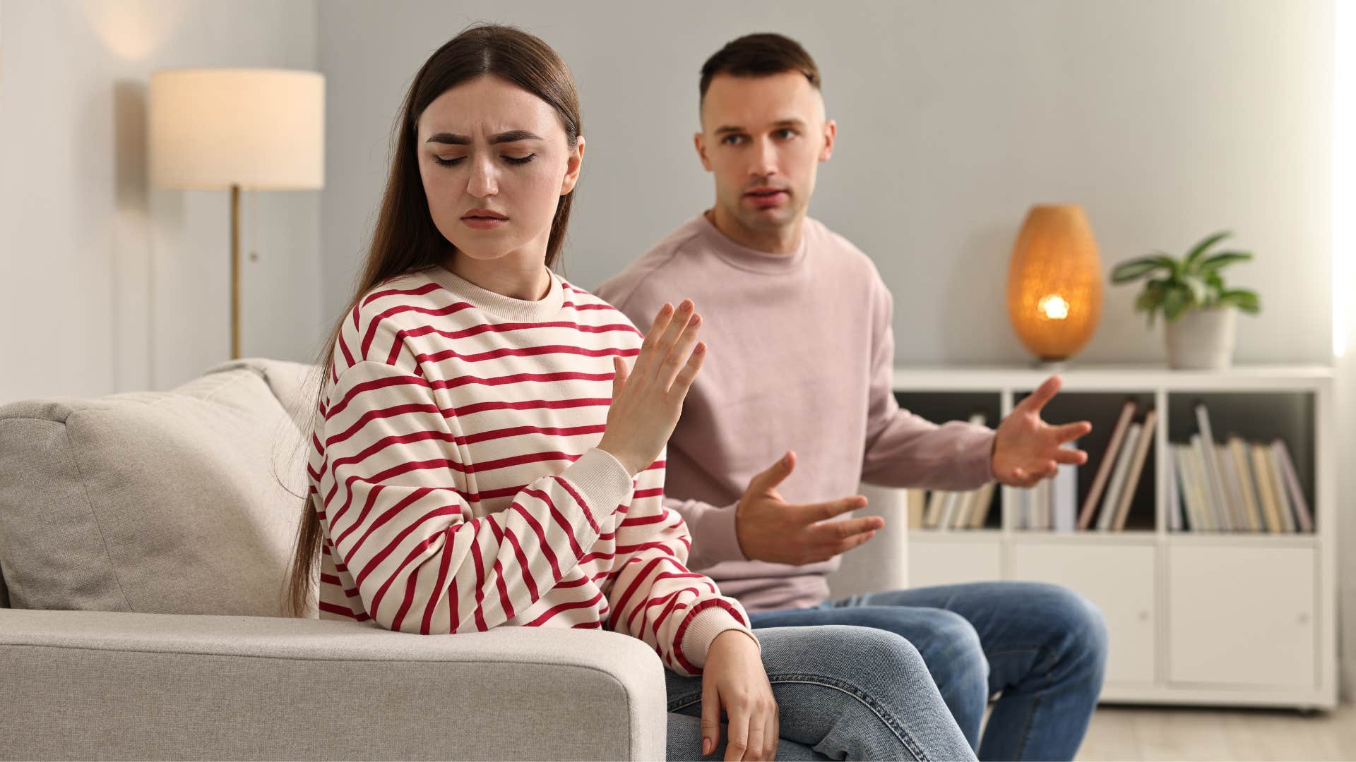 man with low emotional maturity as he says something woman can't help but overanalyze