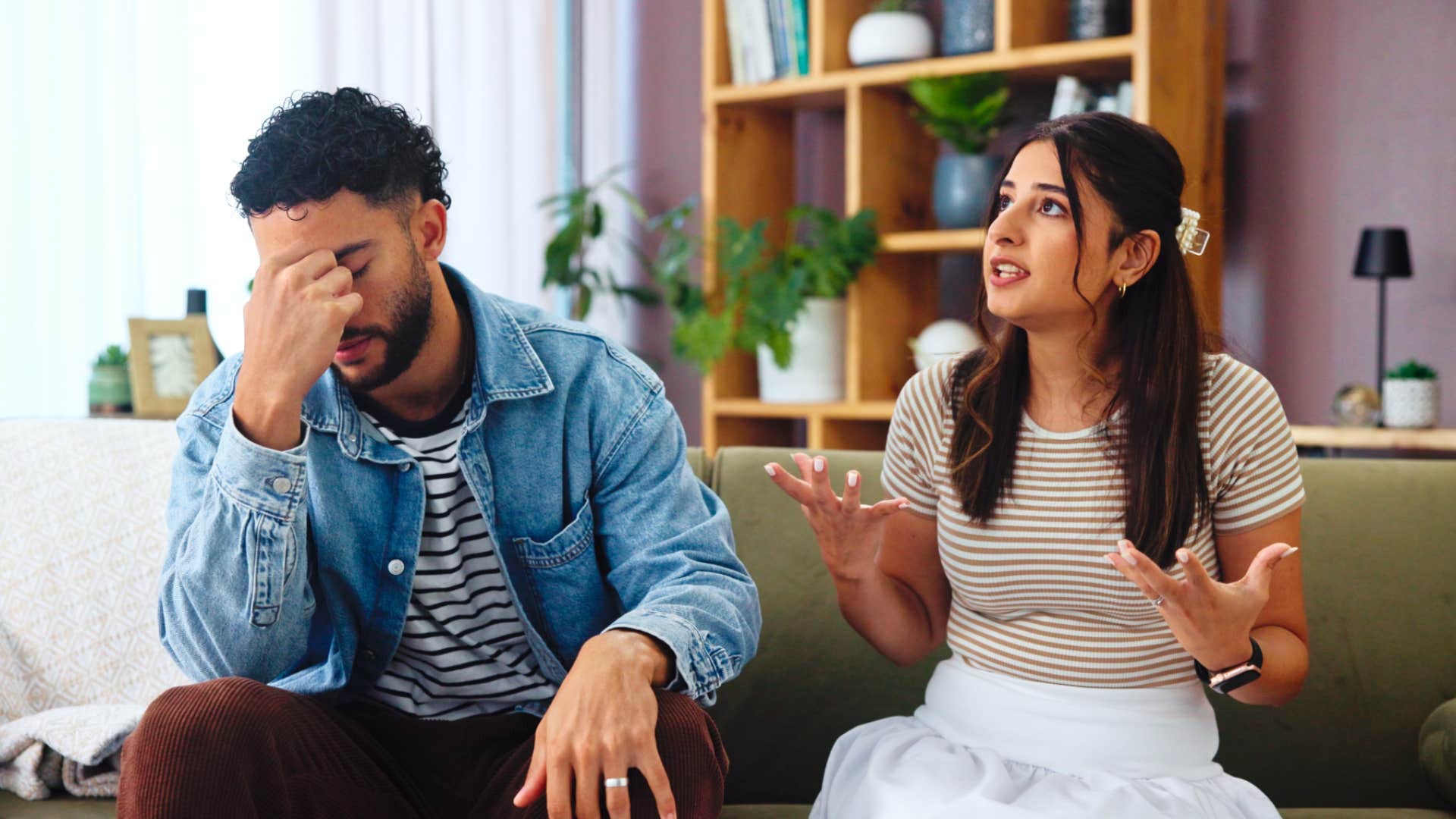 a needy woman doesn't give him personal space which drives her man away 