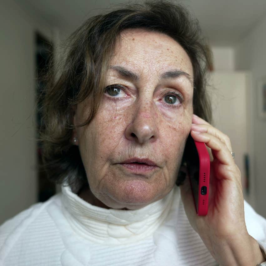 older woman calling her kids more often