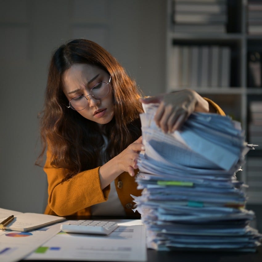 woman who is unfulfilled by her job because she doesn't have a good work-life balance