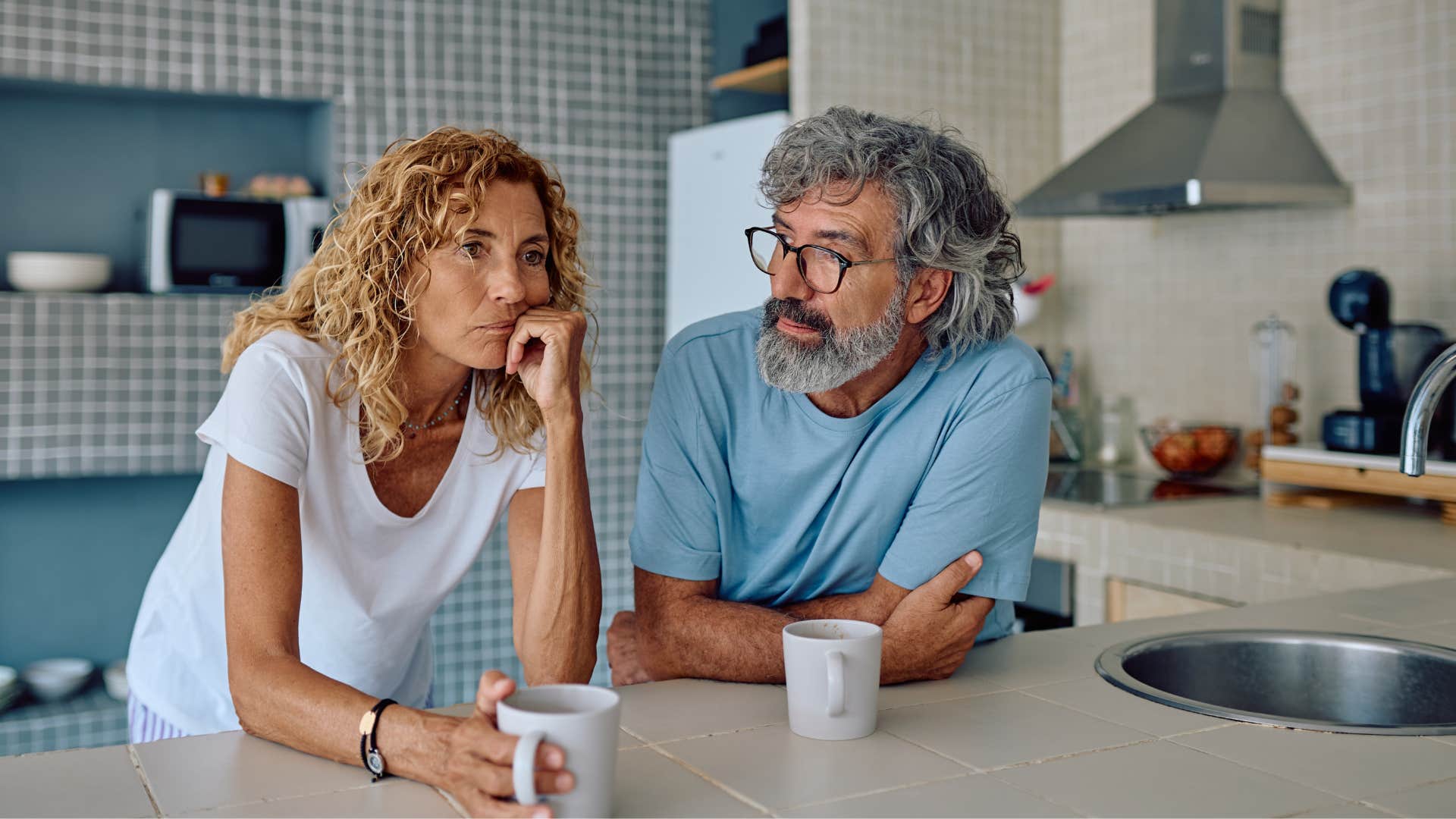 concerned husband sensing his wife's vibe is off