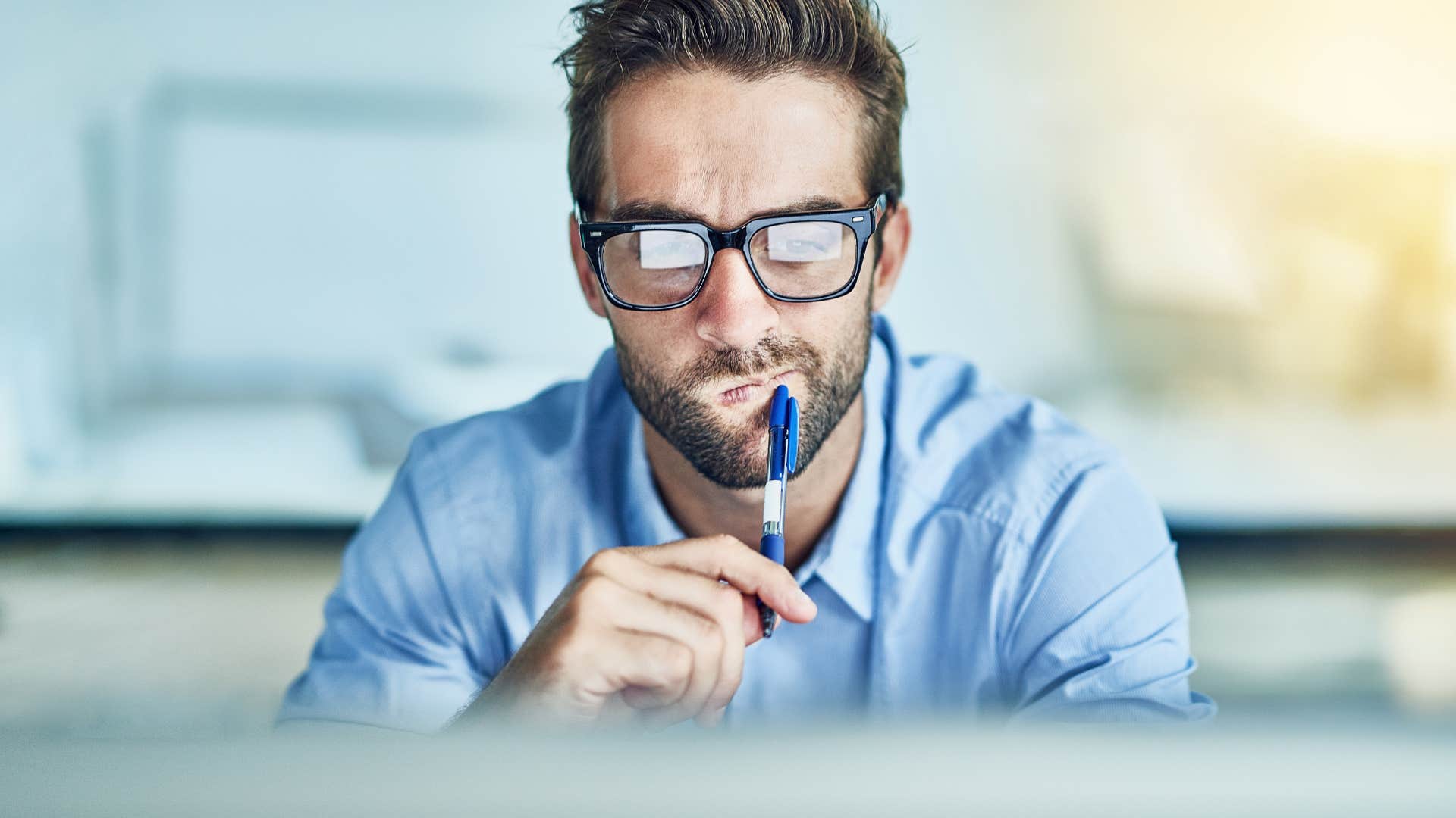 man with the simple habit of observing his thoughts as he doesn't give off debbie d energy