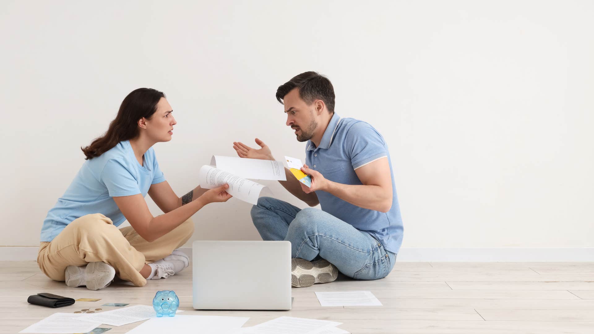 man with money trouble as he lets bills pile up