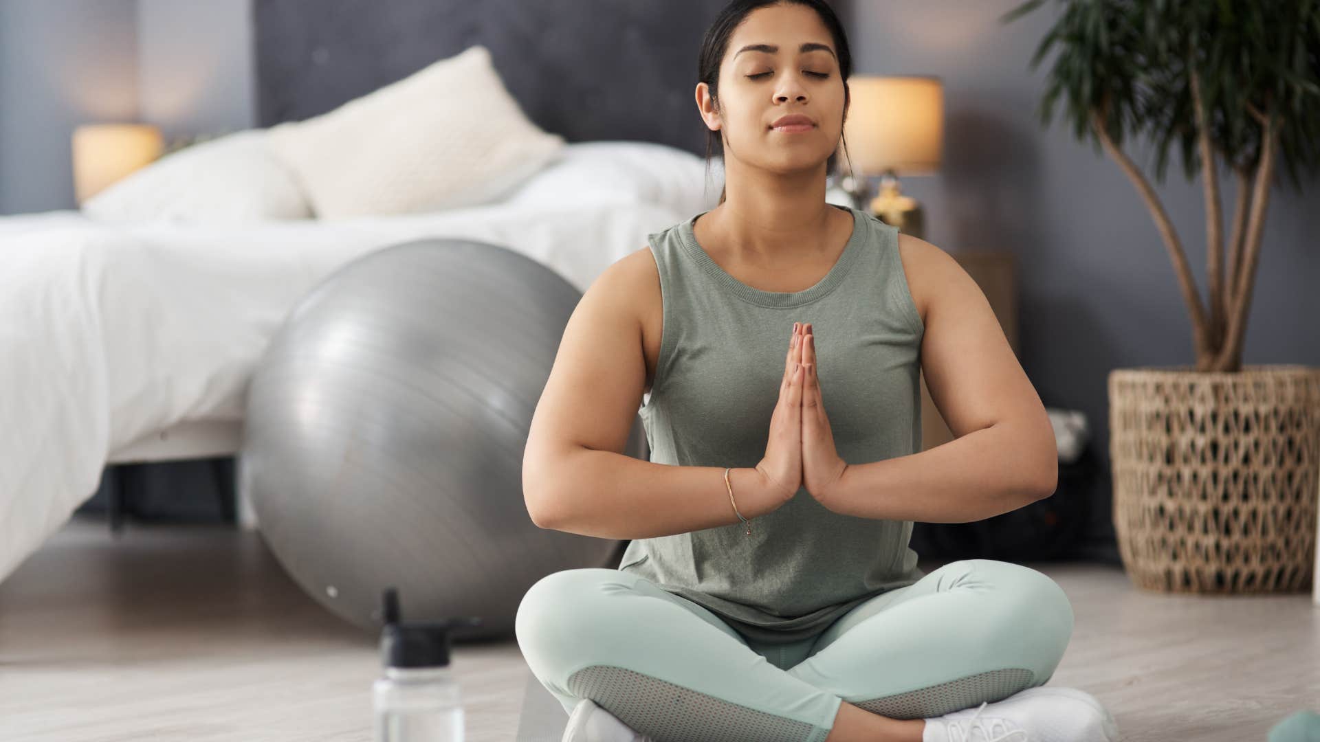 woman with psychic intelligence as she nourishes her body