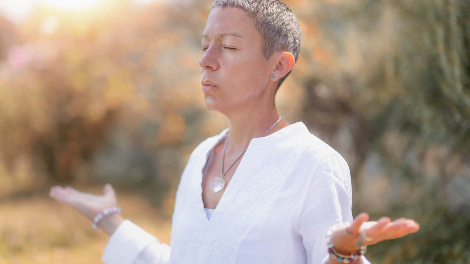 woman with psychic intelligence as she opens her chakras