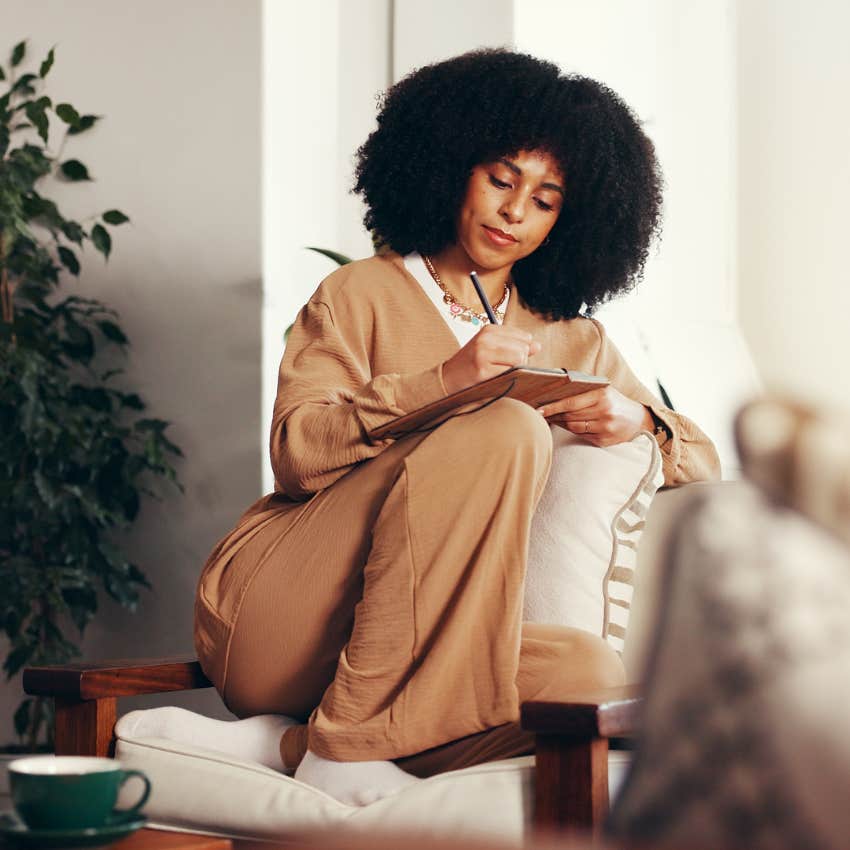 woman who is a happier person by being creative