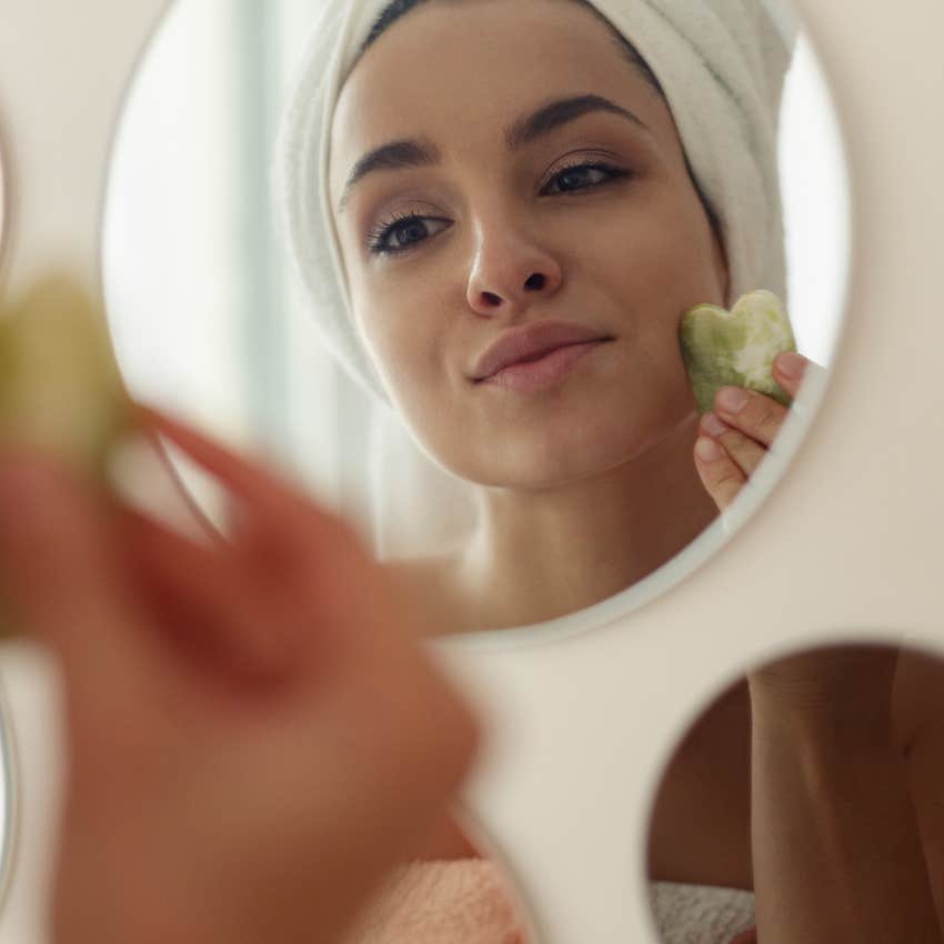 woman who is happy because she creates daily rituals