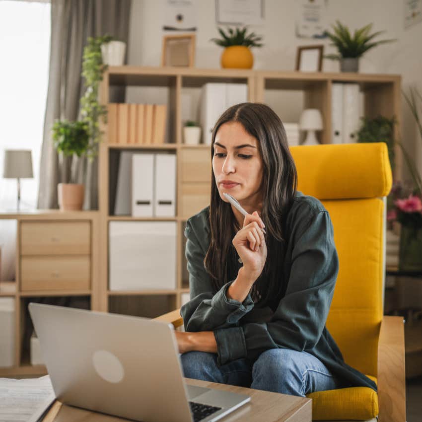 woman who will be a happy person this holiday season by creating her own little sacred work nook