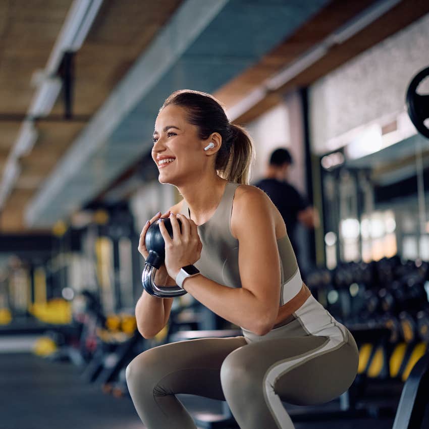 woman who is a happy person as she takes care of her physical health