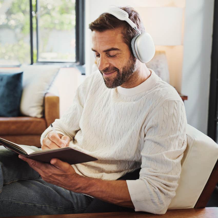 man who is jumpstarting his life by writing a list of opportunities he's ignoring